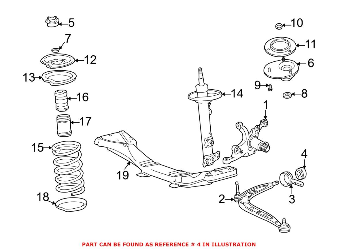 BMW Suspension Control Arm Bushing - Front 31129069035